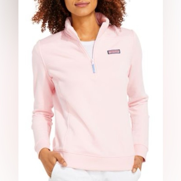 Vineyard Vines Light Pink Half Zip Sweater Pull Over sz S - Picture 1 of 8